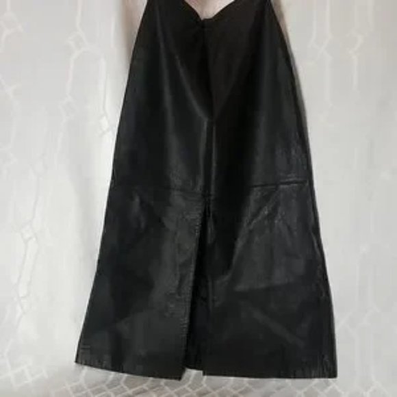 Brandon Thomas, size 8, black leather maxi/midi skirt - Picture 3 of 5